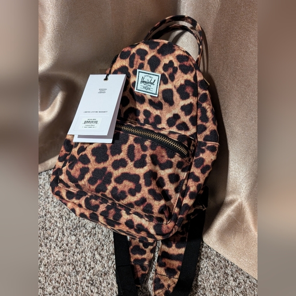 Herschel Leopard Black Nova Mini Backpack - Picture 1 of 3